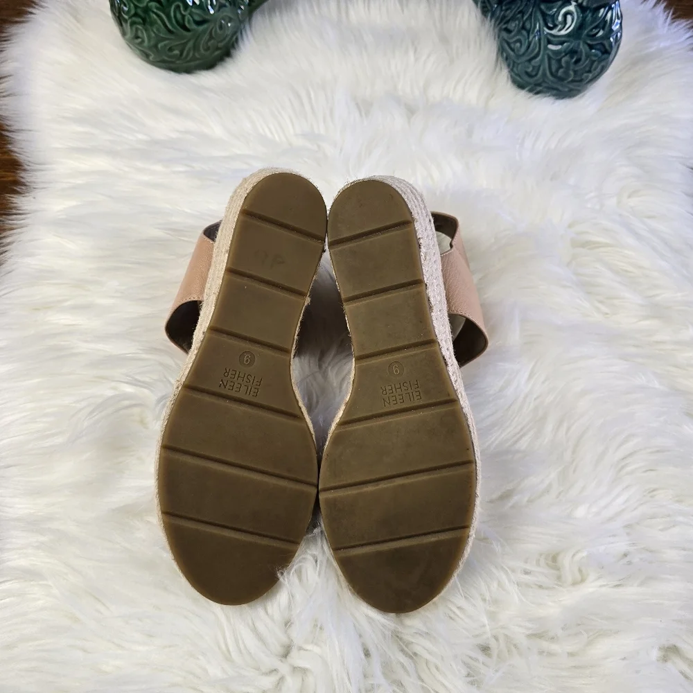 Eileen Fisher Agnes Espadrille Wedge Sandal Size 9